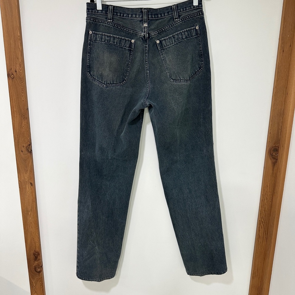 American Blue Vintage Mens Jeans 36 Long Cotton Straight Leg Dark Wash Fade Gray - Picture 4 of 8